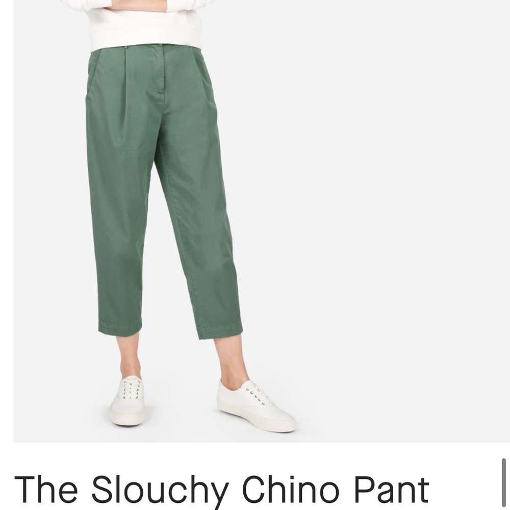 Everlane Green Cropped Ankle Pants